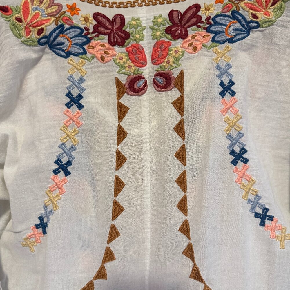 JOHNNY WAS BIYA BOHO TUNIC EMBROIDERED